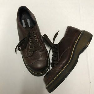 Doc Marten’s Brown Leather Lace Up Loafers Size 10